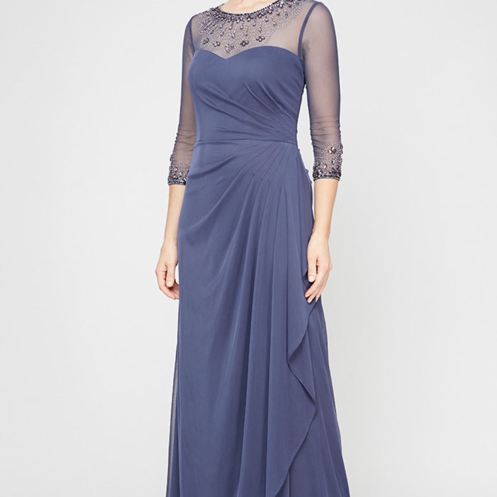 alexevenings.com Petite Joanna Sweetheart Neckline Gown Size 10PVIOLET / 10P